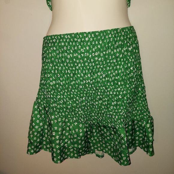 Set: Floral Print Drawstring Camisole Top + A-Line Skirt - Picture 5 of 11